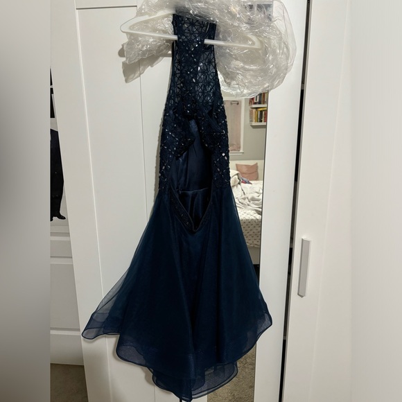 Homecoming/event dress! Navy blue beaded dress! - Picture 5 of 6